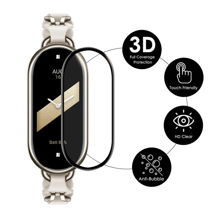 ENKAY HAT PRINCE 2Pcs For Xiaomi Mi Band 9 Screen Protector 3D Curved PC+PMMA Watch Screen Film