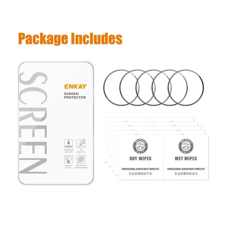 ENKAY HAT PRINCE 5Pcs For Xiaomi Watch S4 Sport Screen Protector 3D Curved PC+PMMA Watch Screen Film