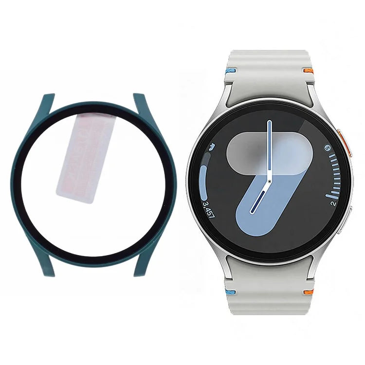 For Samsung Galaxy Watch7 40mm Watch Case Hard PC Cover with Tempered Glass Screen Film