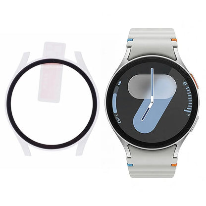 For Samsung Galaxy Watch7 40mm Watch Case Hard PC Cover with Tempered Glass Screen Film