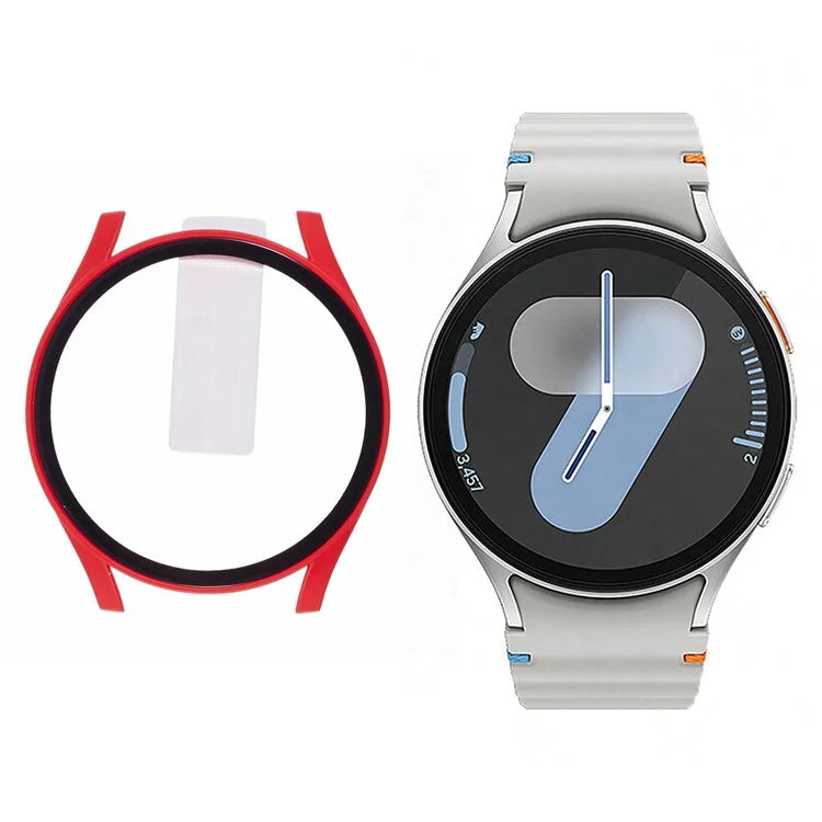 For Samsung Galaxy Watch7 40mm Watch Case Hard PC Cover with Tempered Glass Screen Film