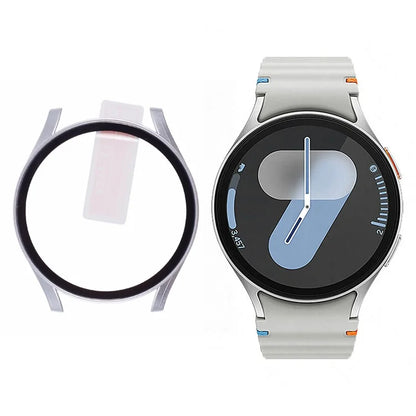 For Samsung Galaxy Watch7 40mm Watch Case Hard PC Cover with Tempered Glass Screen Film