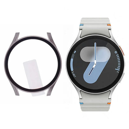 For Samsung Galaxy Watch7 40mm Watch Case Hard PC Cover with Tempered Glass Screen Film