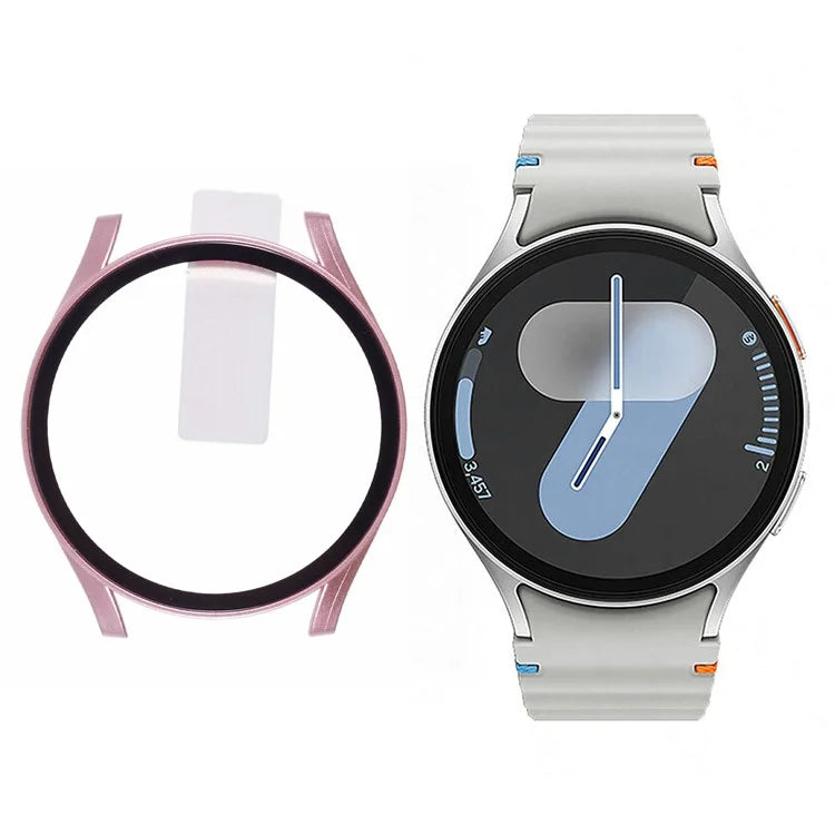 For Samsung Galaxy Watch7 40mm Watch Case Hard PC Cover with Tempered Glass Screen Film