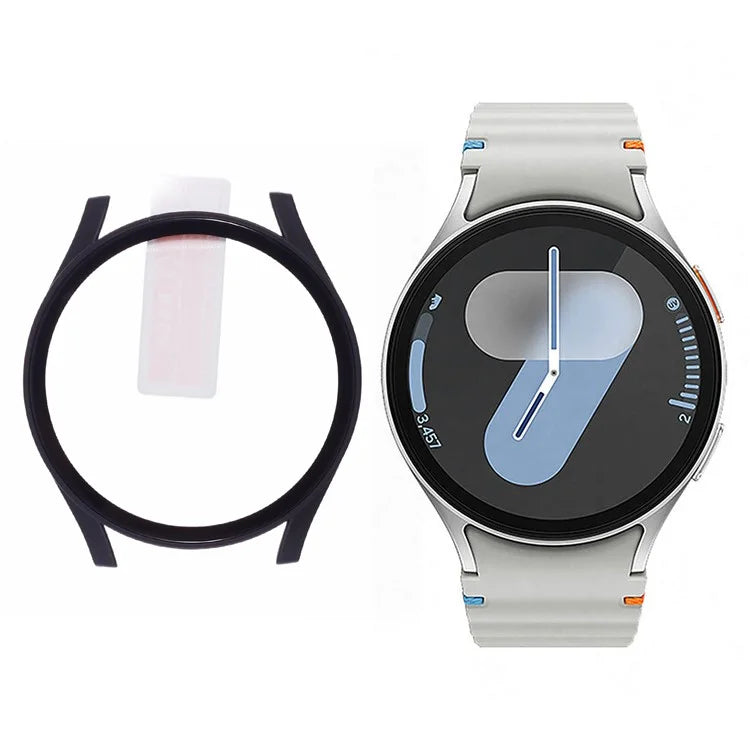 For Samsung Galaxy Watch7 40mm Watch Case Hard PC Cover with Tempered Glass Screen Film