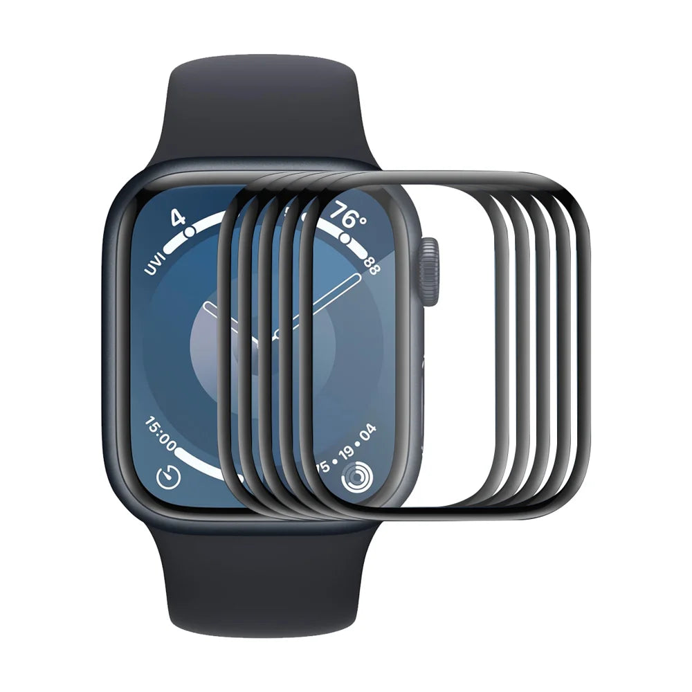 For Apple Watch Series 10 46mm ENKAY HAT PRINCE 5Pcs Screen Protector 3D Curved PC + PMMA Ultra Clear Film - Transparent