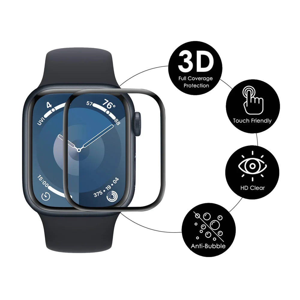 For Apple Watch Series 10 42mm ENKAY HAT PRINCE 10Pcs Screen Protector 3D Curved PC + PMMA Ultra Clear Film - Transparent