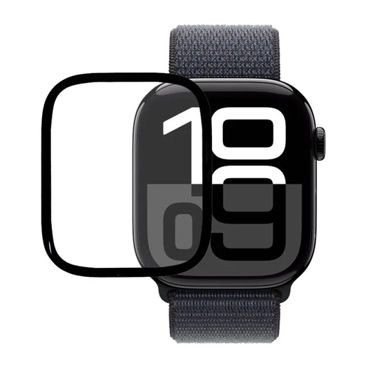 For Apple Watch Series 10 46mm Full Screen Protector Black Edge Soft PMMA Smartwatch Screen Film