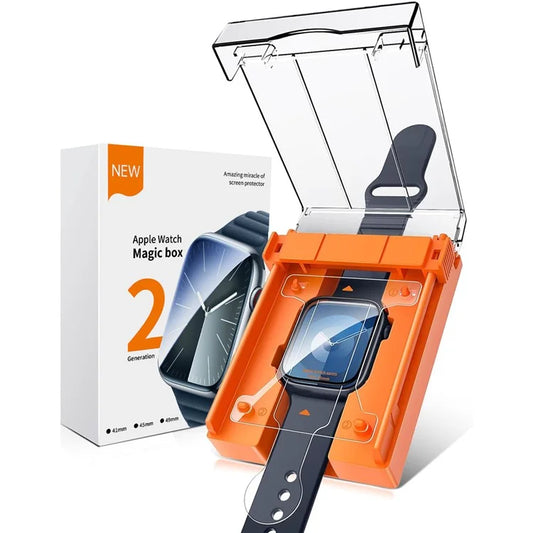 2Pcs Watch Screen Protector For Apple Watch Series 9 / 8 / 7 41mm Watch PMMA Composite Film with Auxiliary Tool