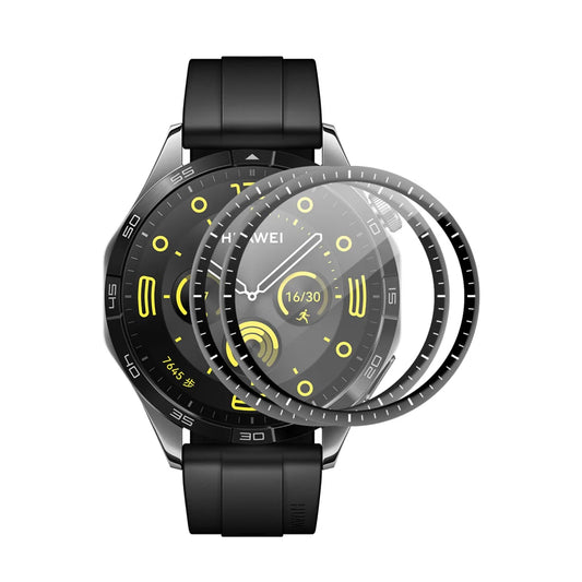 For Huawei Watch GT 5 46mm ENKAY HAT PRINCE 2Pcs Screen Protector 3D Curved PC + PMMA Ultra Clear Film - Black