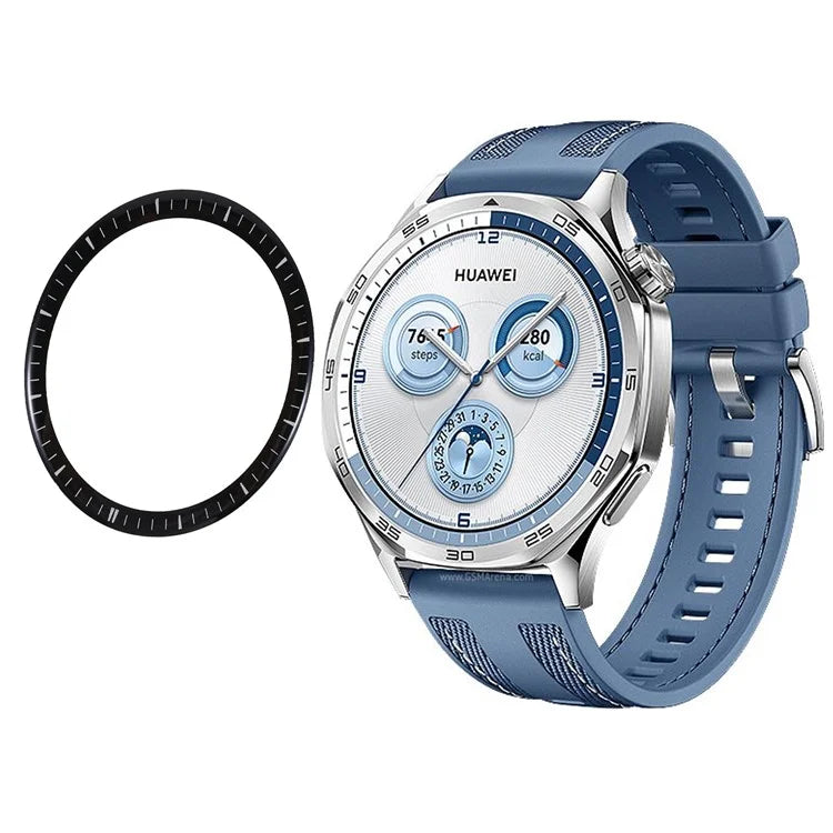 For Huawei Watch GT 5 46mm Full Screen Protector Black Edge Soft PMMA Smartwatch Screen Film