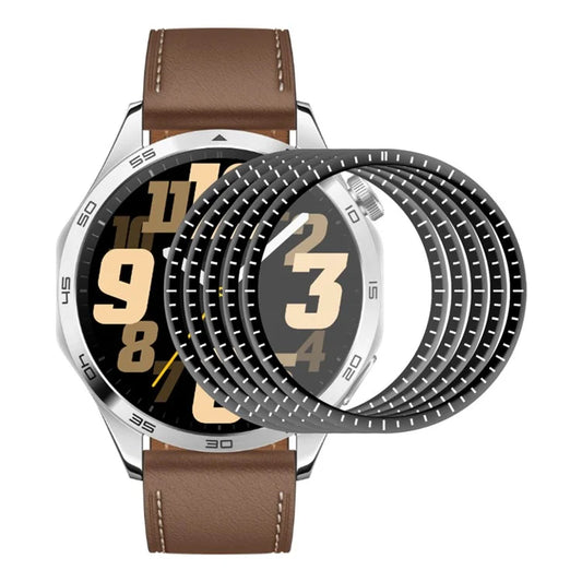 ENKAY HAT PRINCE 5Pcs For Huawei Watch GT 4 46mm Clear Screen Protector 3D Curved Soft PC Edge + PMMA Full Cover Film