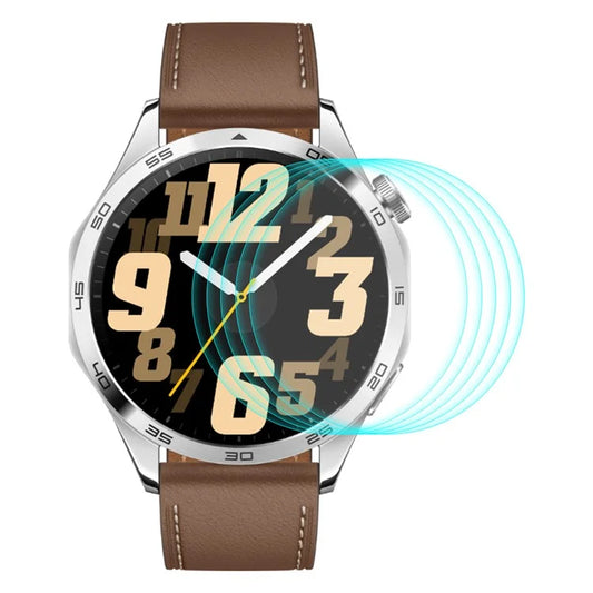 ENKAY HAT PRINCE 5Pcs for Huawei Watch GT 4 46mm HD Clear Screen Protector High Aluminum-silicon Glass 0.2mm 9H Watch Film