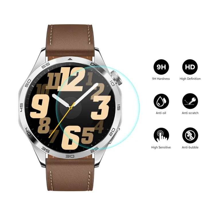 ENKAY HAT PRINCE 5Pcs for Huawei Watch GT 4 46mm HD Clear Screen Protector High Aluminum-silicon Glass 0.2mm 9H Watch Film