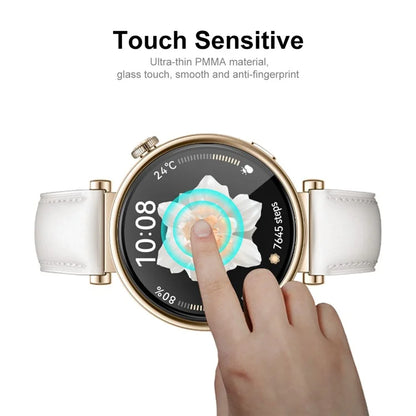 ENKAY HAT PRINCE 5Pcs For Huawei Watch GT 4 41mm HD Clear PMMA Film 3D Curved Soft PC Edge Screen Protector