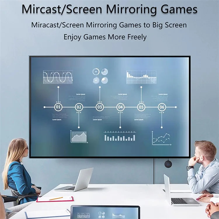 E89B 2.4G WiFi 4K Wireless Horizontal / Vertical Screen Mirroring Adapter HD Display Dongle