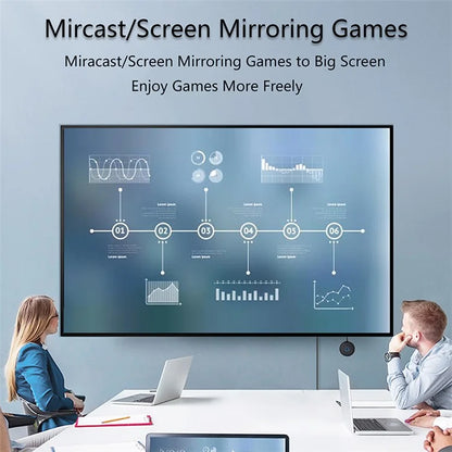 E89BK 2.4G / 5G Dual Band WiFi Wireless Horizontal / Vertical Screen Mirroring Adapter 4K HD Display Dongle