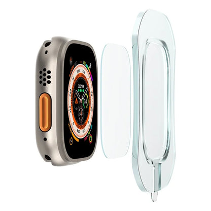 For Apple Watch Ultra / Ultra 2 49mm Screen Protector Tempered Glass Film with Auto Alignment Tool Kit