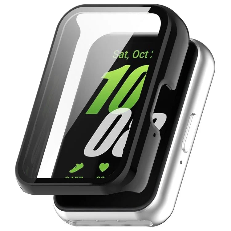 For Samsung Galaxy Fit3 (SM-R390) Case with Tempered Glass Screen Protector Full Coverage Hard PC Watch Cover