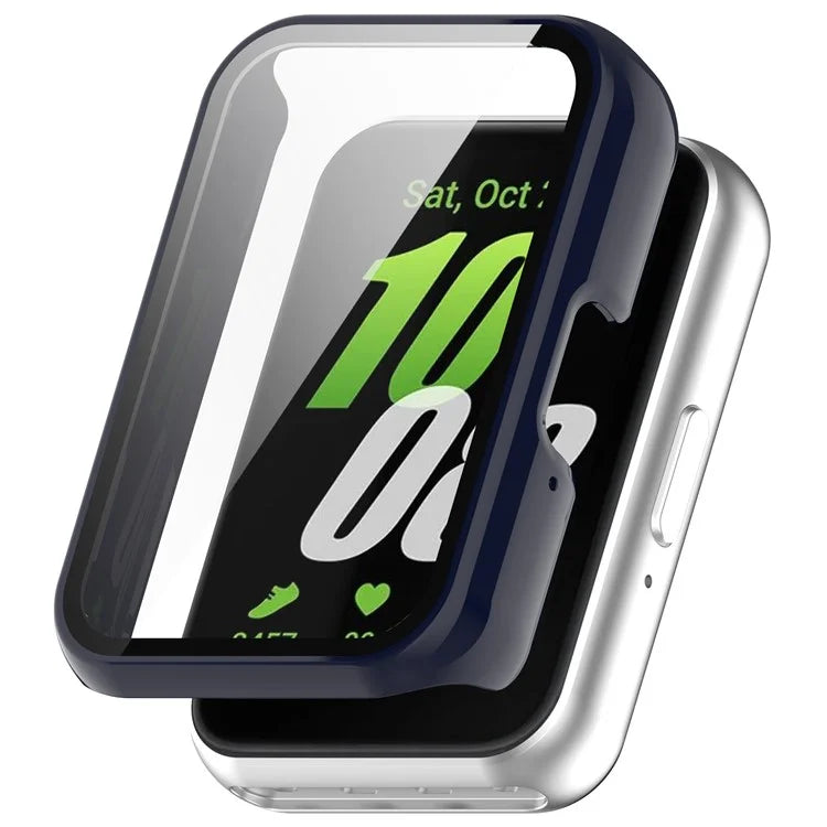 For Samsung Galaxy Fit3 (SM-R390) Case with Tempered Glass Screen Protector Full Coverage Hard PC Watch Cover