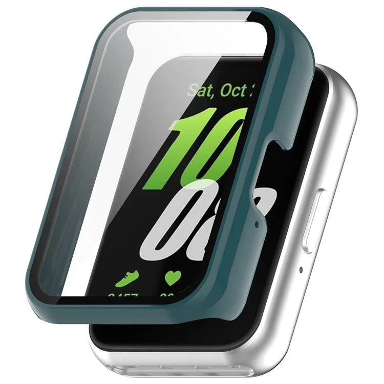 For Samsung Galaxy Fit3 (SM-R390) Case with Tempered Glass Screen Protector Full Coverage Hard PC Watch Cover