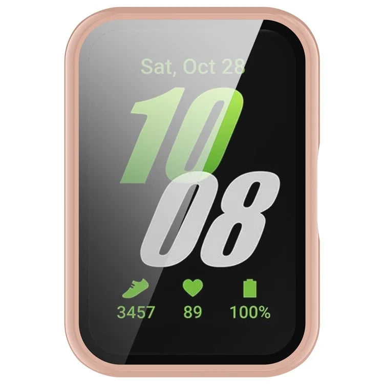 For Samsung Galaxy Fit3 (SM-R390) Case with Tempered Glass Screen Protector Full Coverage Hard PC Watch Cover