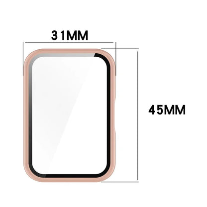 For Samsung Galaxy Fit3 (SM-R390) Case with Tempered Glass Screen Protector Full Coverage Hard PC Watch Cover
