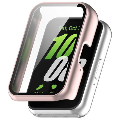 For Samsung Galaxy Fit3 (SM-R390) Case with Tempered Glass Screen Protector Full Coverage Hard PC Watch Cover