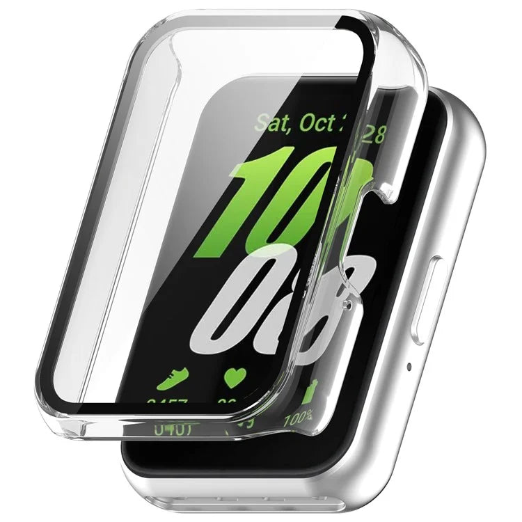 For Samsung Galaxy Fit3 (SM-R390) Case with Tempered Glass Screen Protector Full Coverage Hard PC Watch Cover