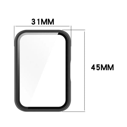For Samsung Galaxy Fit3 (SM-R390) Case with Tempered Glass Screen Protector Full Coverage Hard PC Watch Cover