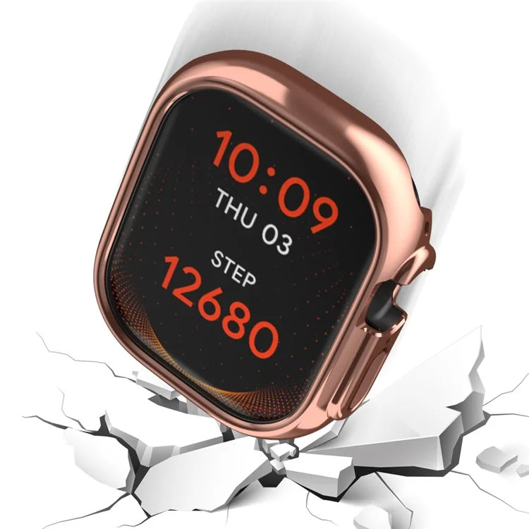 For Apple Watch Series 9  /  8  /  7 45mm Watch Cover Electroplating Drop-proof PC Case