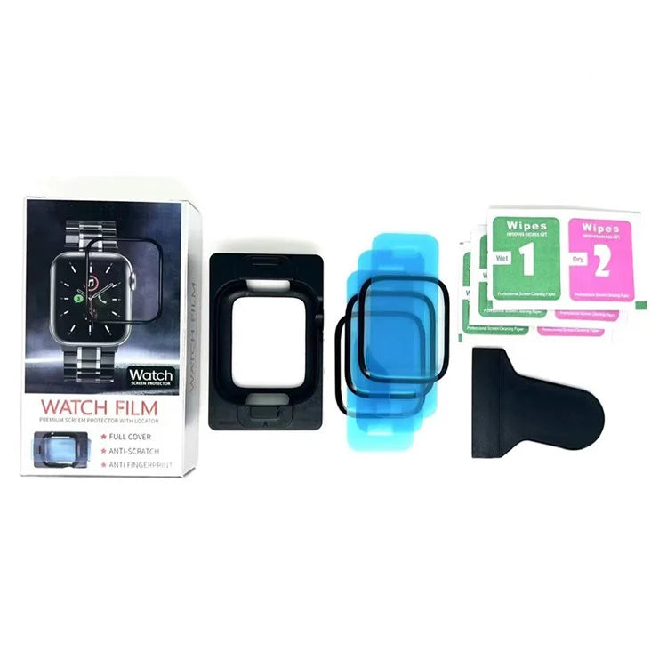 For Apple Watch Series 5 / 4 / 6 / SE / SE (2022) / SE (2023) 40mm 3Pcs Watch PMMA Film Full Cover Screen Protector with Installation Tool