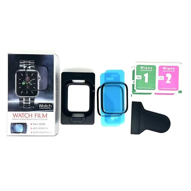 For Apple Watch Series 7 / 8 / 9 45mm 2Pcs Watch Film PMMA Anti-scratch Screen Protector with Installation Tool