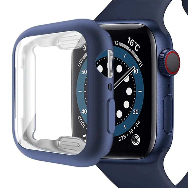 For Apple Watch SE (2022) / SE / 6 / 5 / 4 40mm Case Cover Electroplated Soft TPU Case with Screen Protector