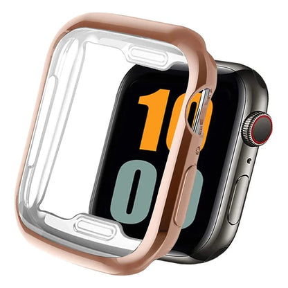 For Apple Watch SE (2022) / SE / 6 / 5 / 4 40mm Case Cover Electroplated Soft TPU Case with Screen Protector
