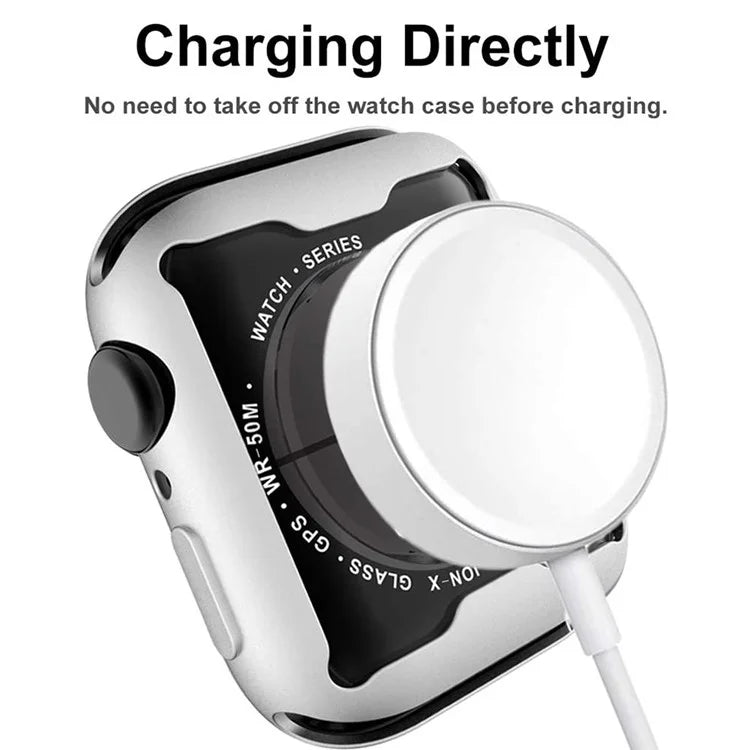 For Apple Watch SE (2022) / SE / 6 / 5 / 4 40mm Case Cover Electroplated Soft TPU Case with Screen Protector