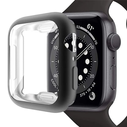 For Apple Watch SE (2022) / SE / 6 / 5 / 4 44mm Soft TPU Case Electroplating Watch Case Cover with Screen Protector