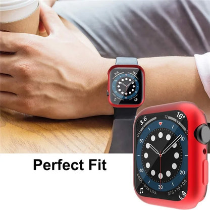 For Apple Watch SE (2022) / SE / 6 / 5 / 4 44mm Soft TPU Case Electroplating Watch Case Cover with Screen Protector