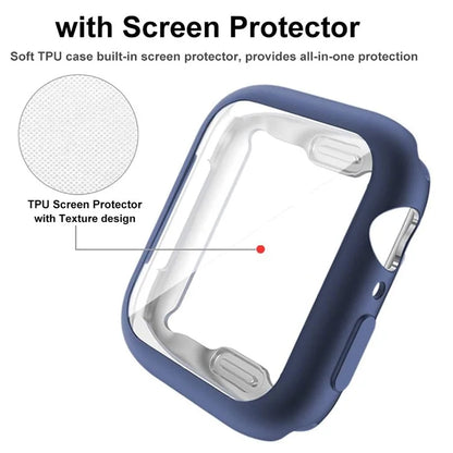 For Apple Watch Series 3 / 2 / 1 38mm Case Electroplating TPU Watch Cover with Screen Protector