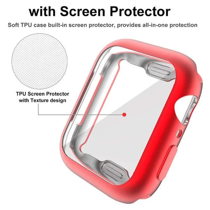 For Apple Watch Series 3 / 2 / 1 42mm Soft TPU Case with Screen Protector Electroplated Watch Cover