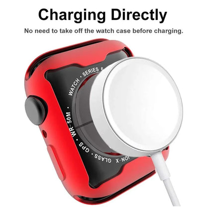 For Apple Watch Series 3 / 2 / 1 42mm Soft TPU Case with Screen Protector Electroplated Watch Cover