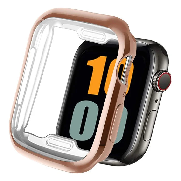 For Apple Watch Series 3 / 2 / 1 42mm Soft TPU Case with Screen Protector Electroplated Watch Cover