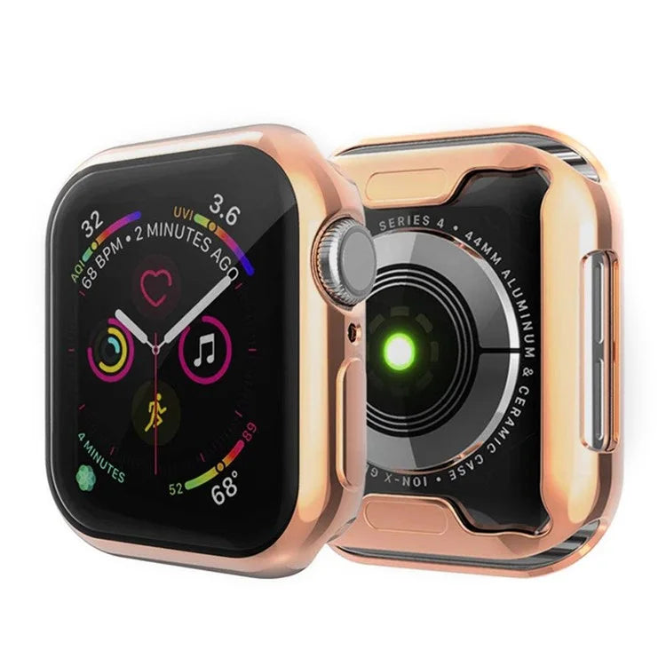 For Apple Watch Series 3 / 2 / 1 42mm Soft TPU Case with Screen Protector Electroplated Watch Cover