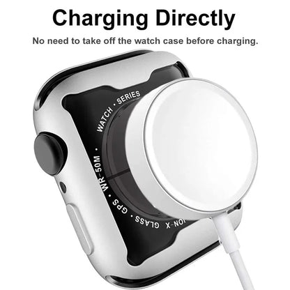 For Apple Watch Series 3 / 2 / 1 42mm Soft TPU Case with Screen Protector Electroplated Watch Cover