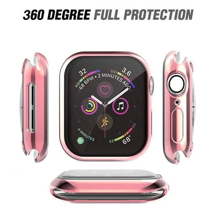 For Apple Watch Ultra 2 49mm / Ultra 49m TPU Case with Screen Protector All Around Electroplated Watch Cover