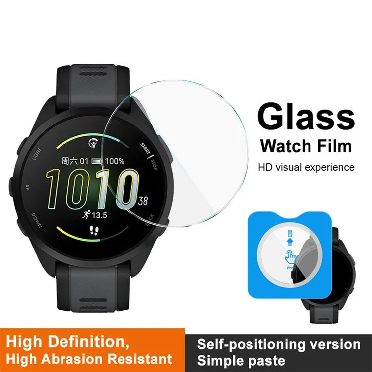 IMAK For Garmin Forerunner 165 Screen Protector High Transparency Tempered Glass Film with Alignment Kit