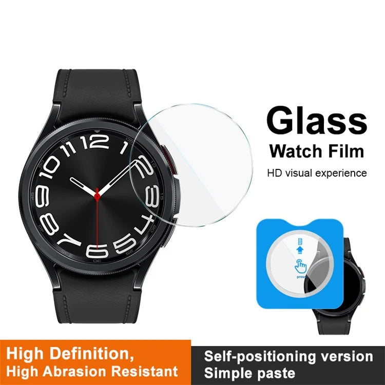 IMAK For Samsung Galaxy Watch6 Classic 43mm Screen Protector Auto Alignment Tempered Glass Watch Screen Film