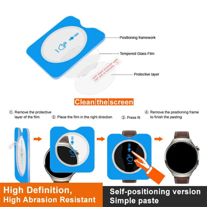 IMAK For Samsung Galaxy Watch6 Classic 43mm Screen Protector Auto Alignment Tempered Glass Watch Screen Film