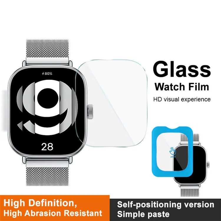 IMAK For Xiaomi Redmi Watch 4 Screen Protector Easy Installation Watch Explosion-Proof Tempered Glass Film