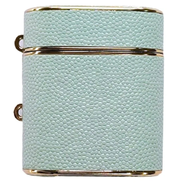 For Apple AirPods with Wireless Charging Case (2019) / AirPods with Charging Case (2019) / (2016) Leather Texture PC+TPU Earphone Case
